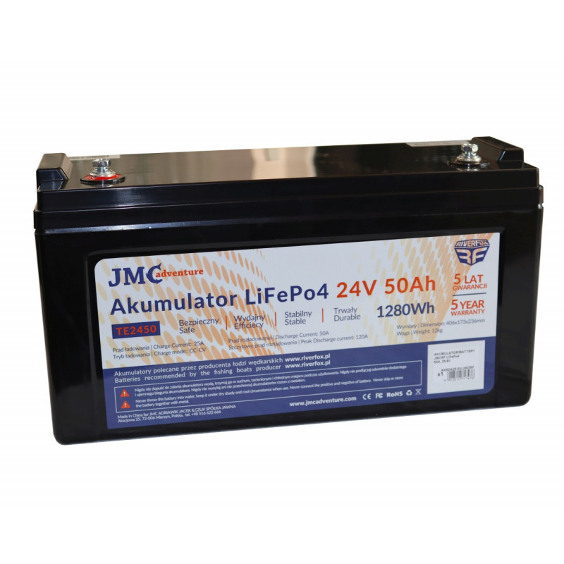 AKUMULATOR JMC LIFEPO4 50AH 24V BLUETOOTH
