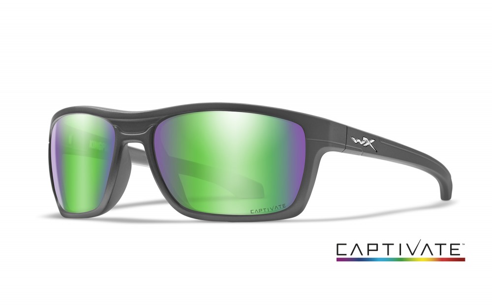 KINGPIN Captivate™ Polarized Green Mirror Matte Graphite Frame