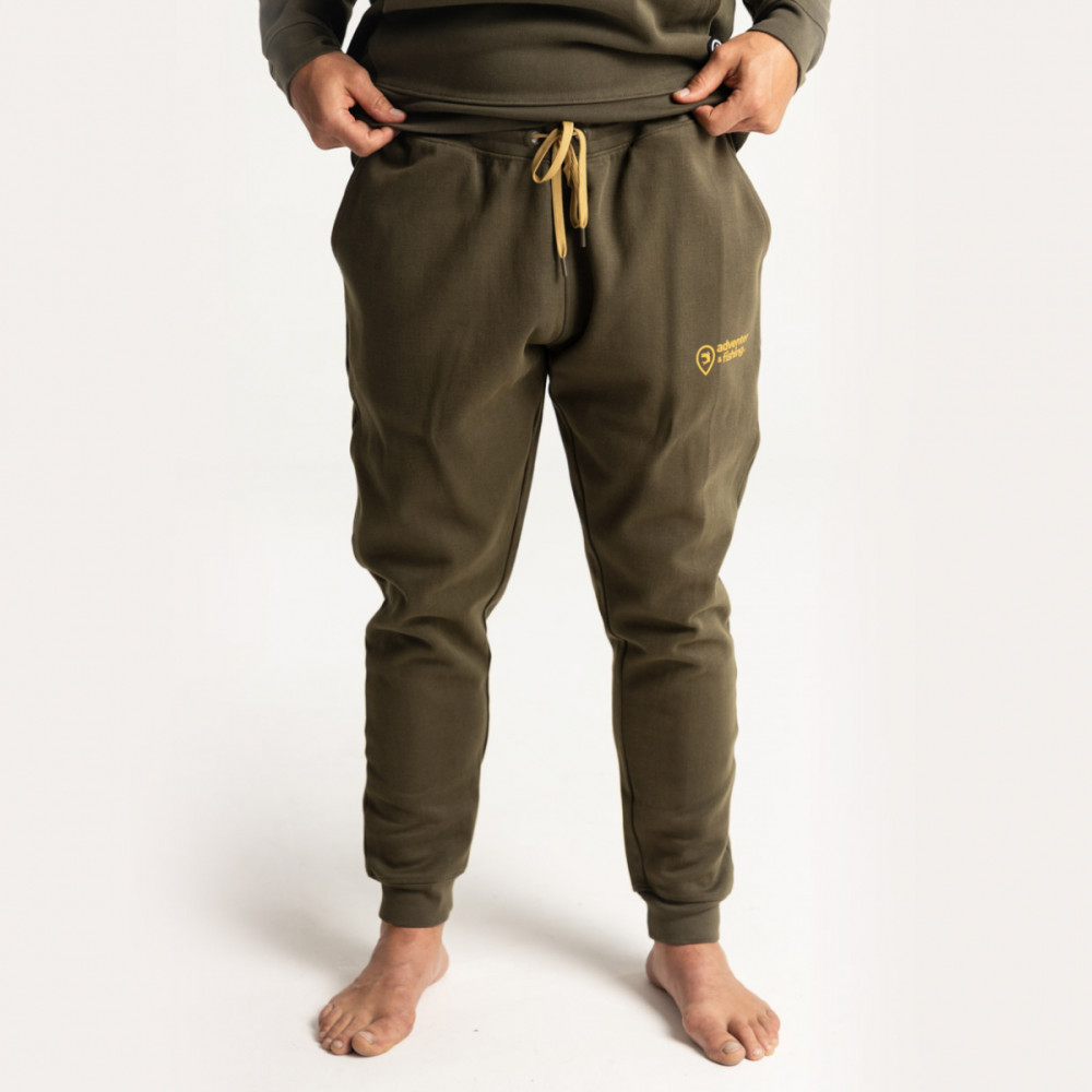 Solidne bawełniane spodnie dresowe Khaki